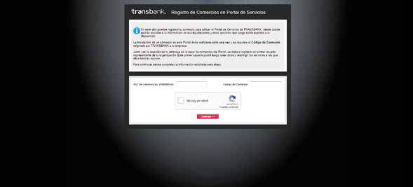 Registro de comercios en Portal de Clientes Transbank